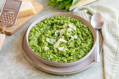 Bärlauchrisotto mit Parmesan