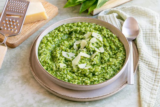 Bärlauchrisotto mit Parmesan