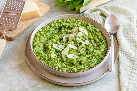 Bärlauchrisotto mit Parmesan