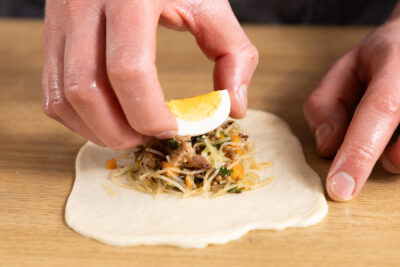 Banh Bao mit Ei