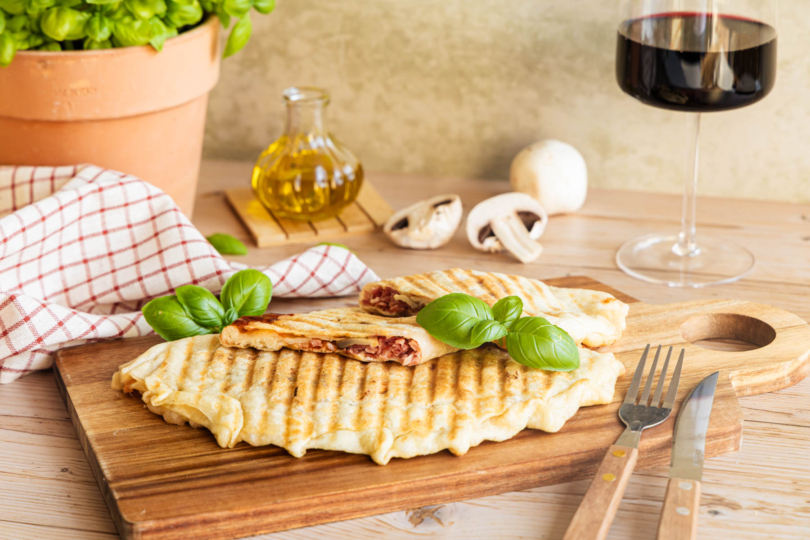 Calzone vom Kontaktgrill