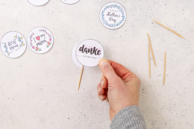 Vorderseite aufkleben