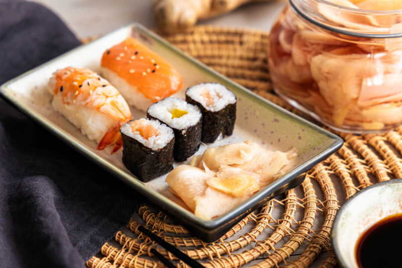 Eingelegter Ingwer zu Sushi