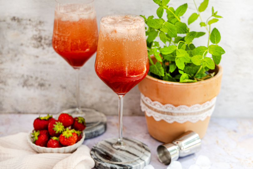 Erdbeer Spritz Sommergetränk