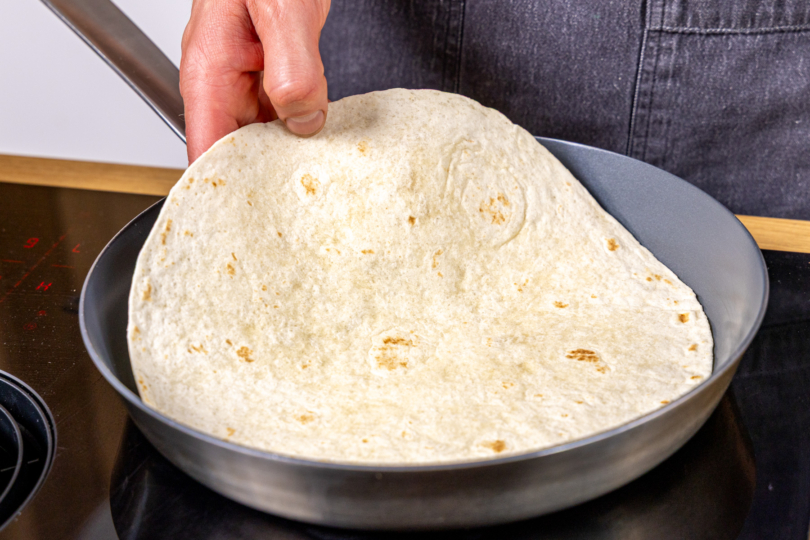 Wrap in Pfanne anwärmen