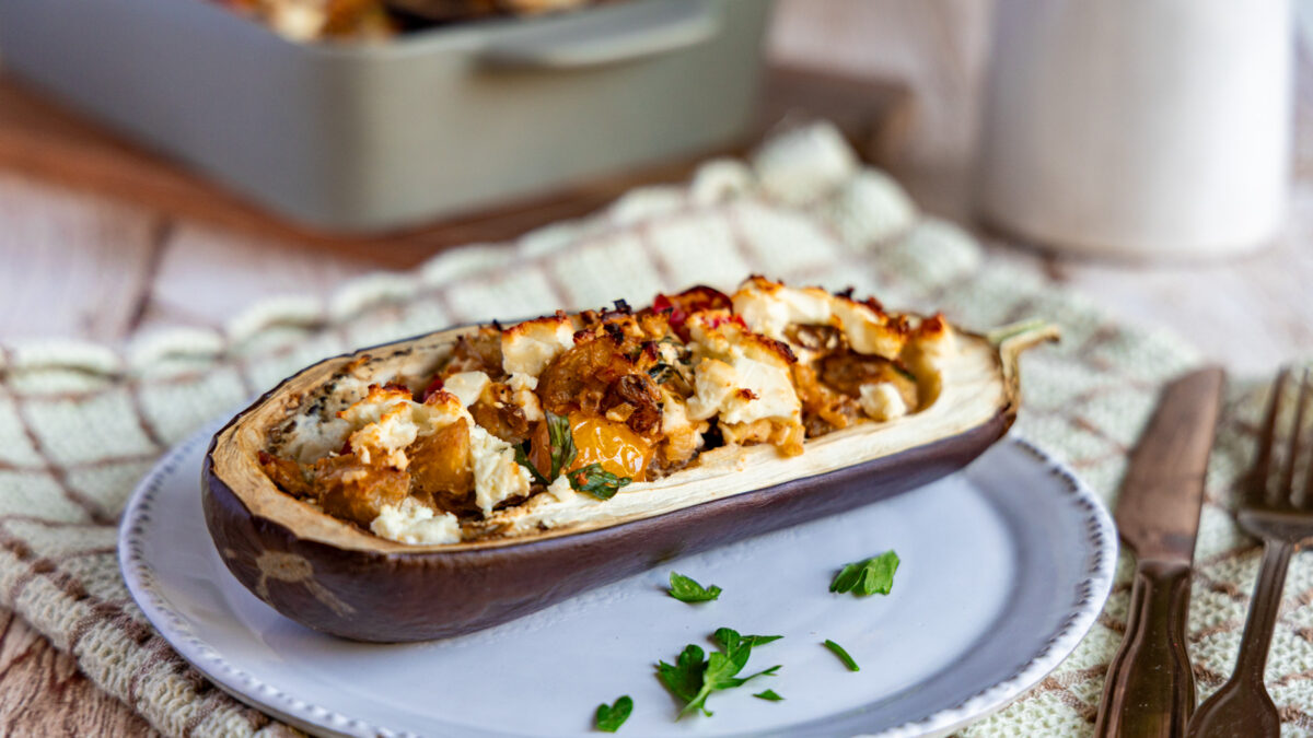 Gebackene Aubergine