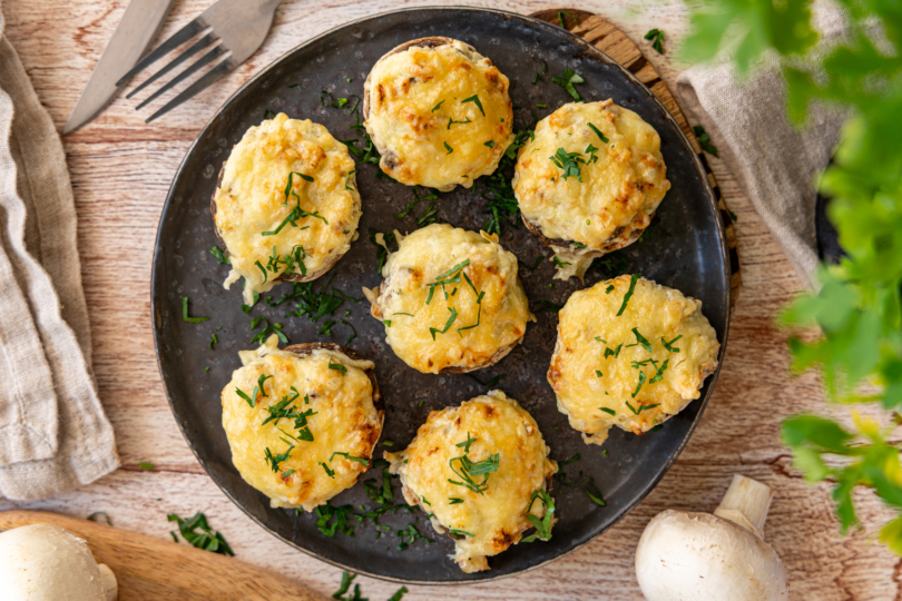 gefüllte Champignons aus der Heißluftfritteuse