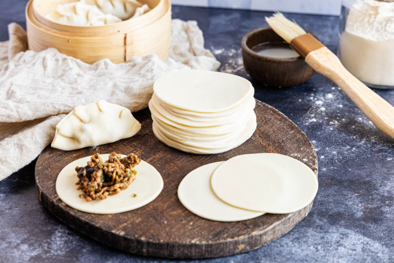 Gyoza Teig selber machen mit Füllung