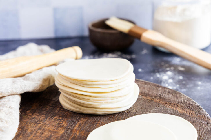 Gyoza Teig selber machen Nahaufnahme