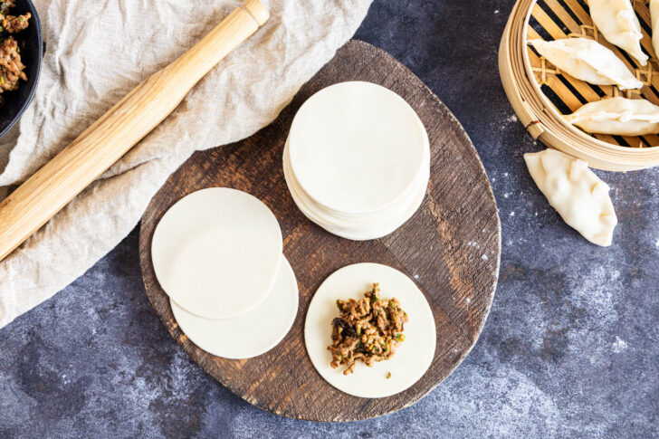 Gyoza Teig selber machen top-down