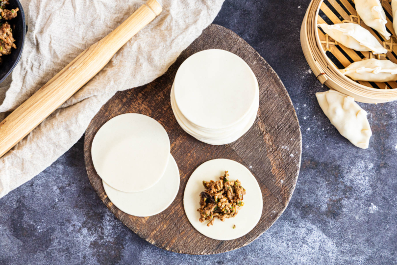 Gyoza Teig selber machen top-down
