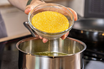 Polenta kochen