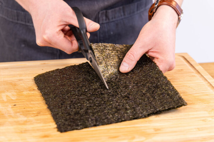 Nori-Blatt teilen