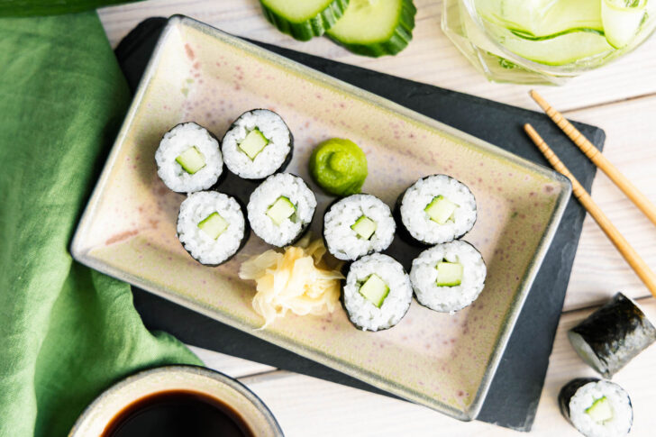 Kappa Maki Sushi wie beim Japaner top-down