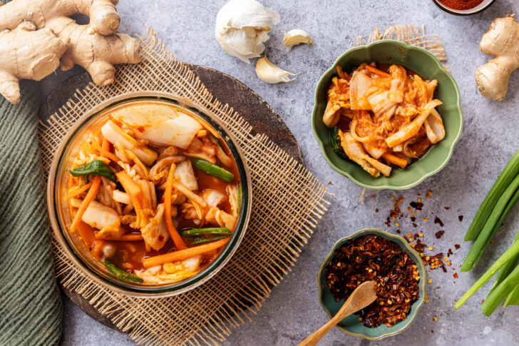 Koreanisches Kimchi top-down