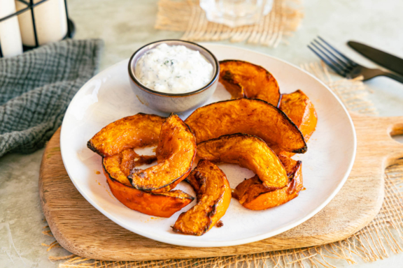 Kürbis aus der Heißluftfritteuse