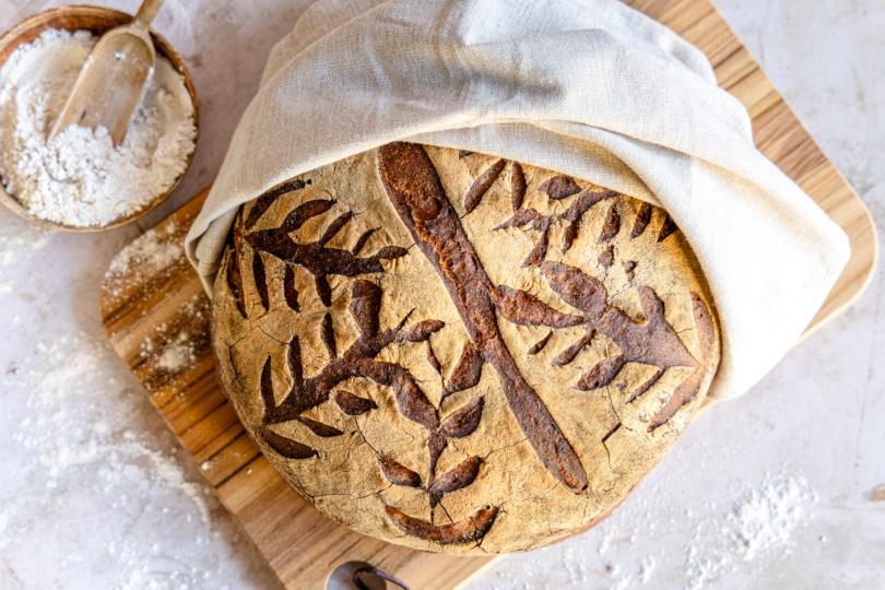 Landbrot mit Muster