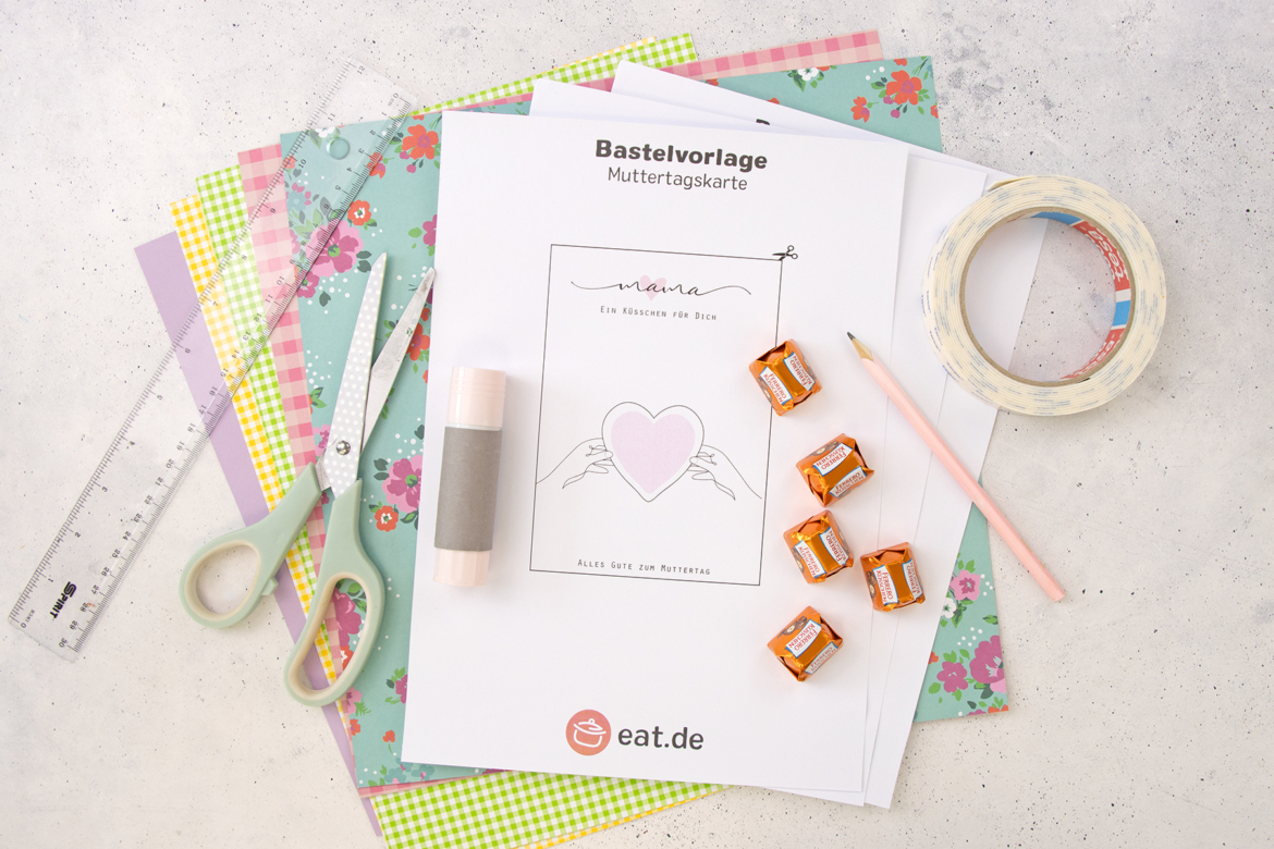 Muttertagskarte basteln - Bastelmaterial