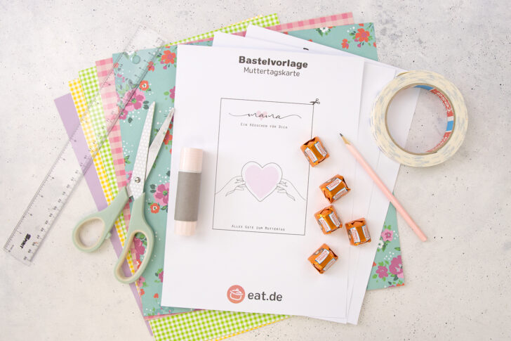 Muttertagskarte basteln - Bastelmaterial