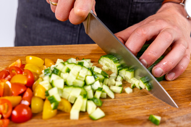 Gemüse kleinschneiden