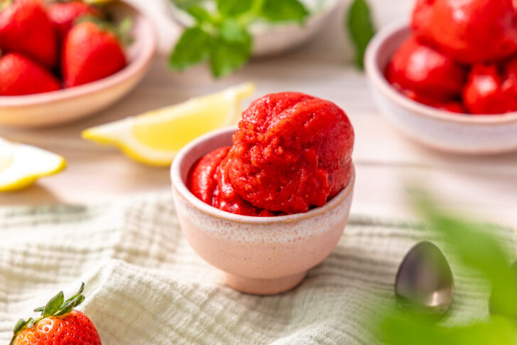 Erdbeersorbet