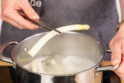 al dente gekochter Spargel