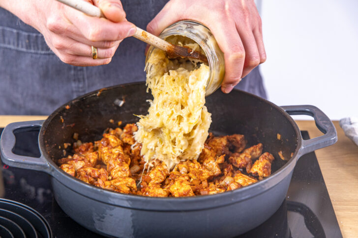 Sauerkraut dazugeben