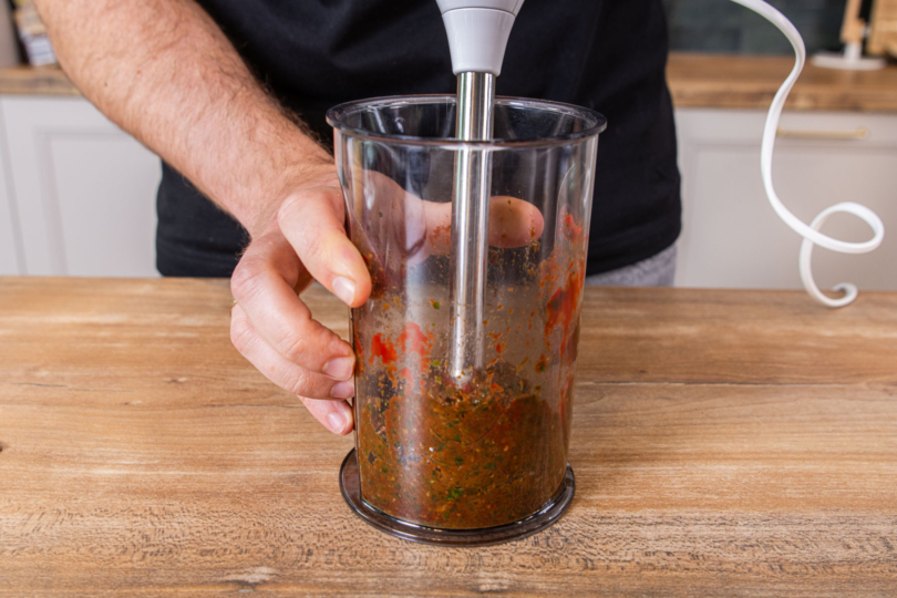 getrocknete Tomaten pürieren