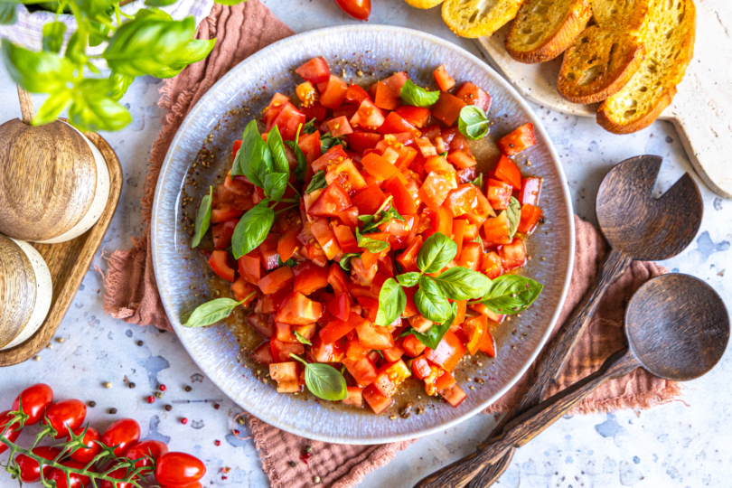 Tomatensalat mit Balsamico-Dressing