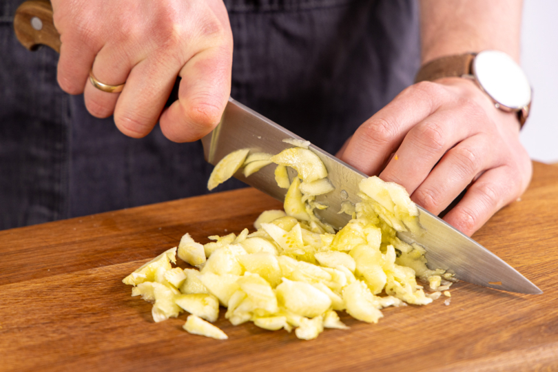 Fruchtfleisch schneiden