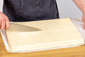 Pizzateig halbieren