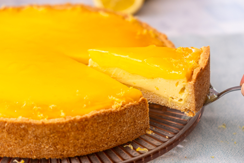 Zitronen Käsekuchen mit Lemon Curd