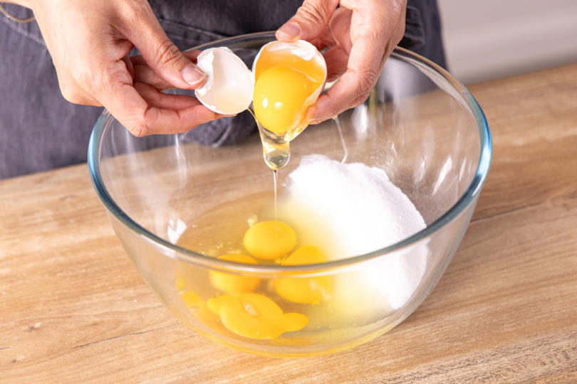 Eier dazugeben
