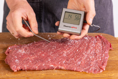 Fleischthermometer platzieren