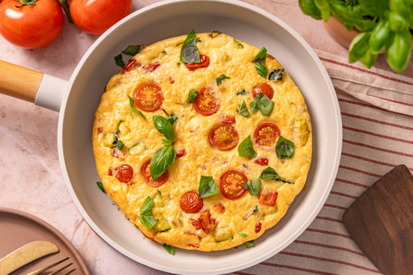 italienische Gemüse-Frittata in der Pfanne
