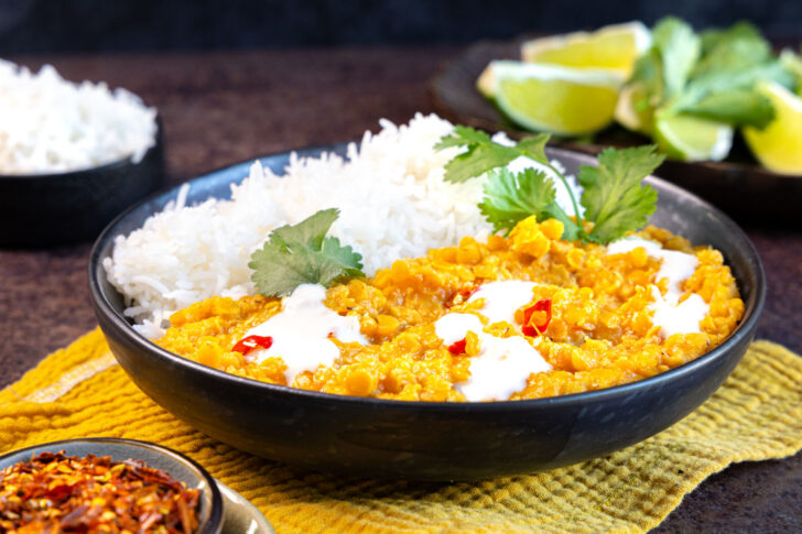 Linsencurry mit Sojajoghurt