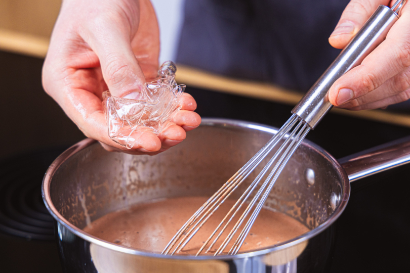Gelatine dazugeben