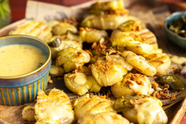 Smashed Potatoes vom Kontaktgrill