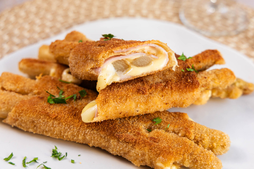 Spargel Cordon Bleu Nahaufnahme