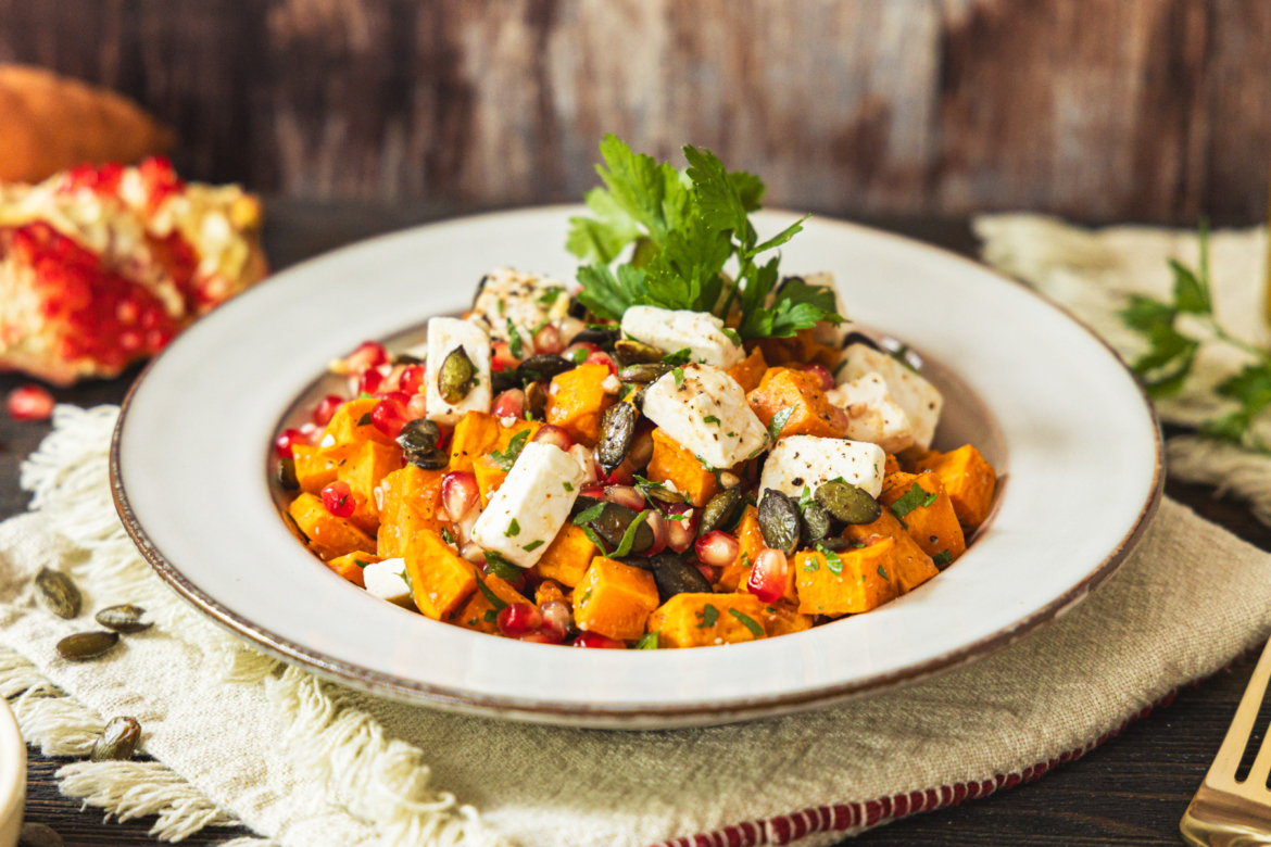 Süßkartoffel-Feta-Salat