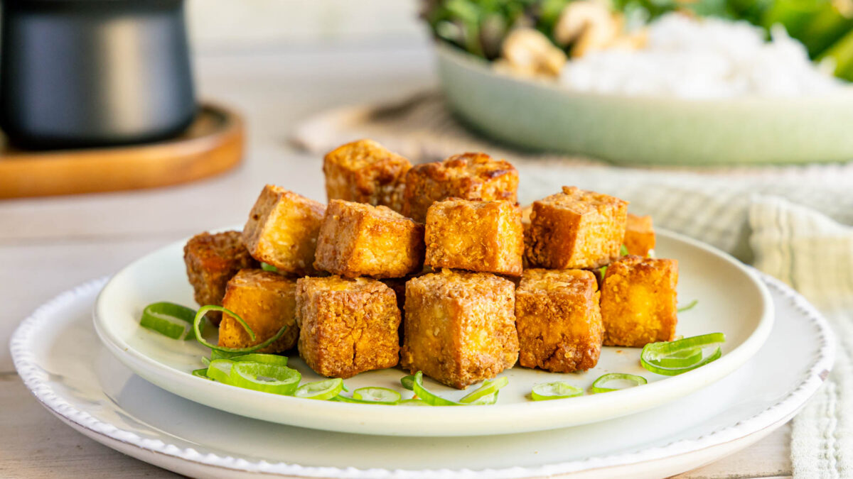 Knuspriger Tofu aus dem Airfryer