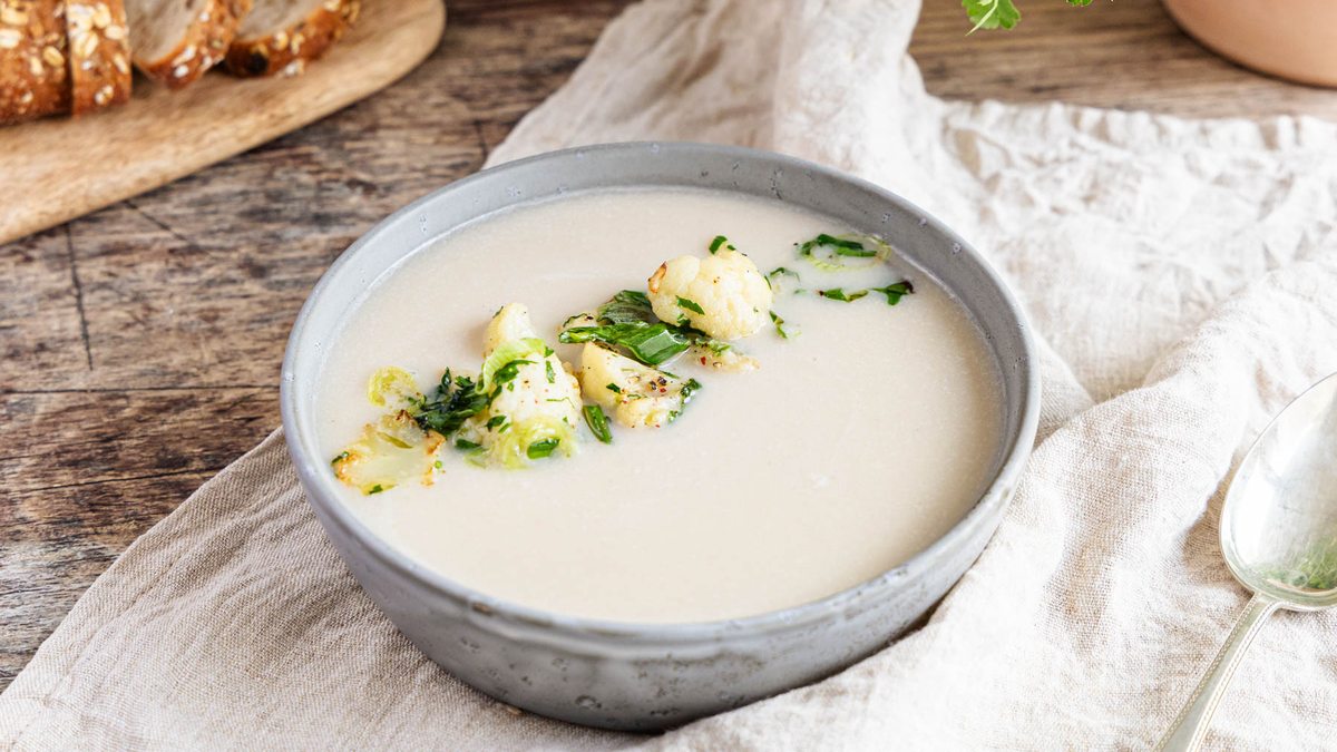 Vegane Blumenkohlcremesuppe