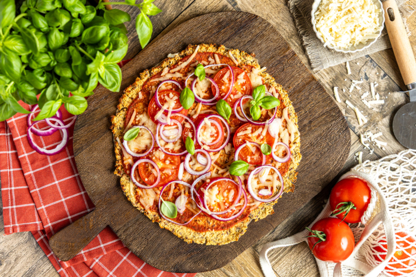 Vegane Blumenkohlpizza