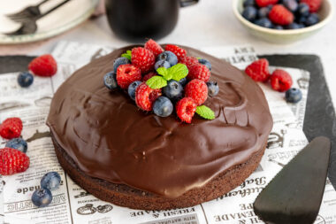 Backen ohne Ei: veganer Schokokuchen