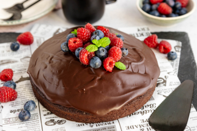 Backen ohne Ei: veganer Schokokuchen