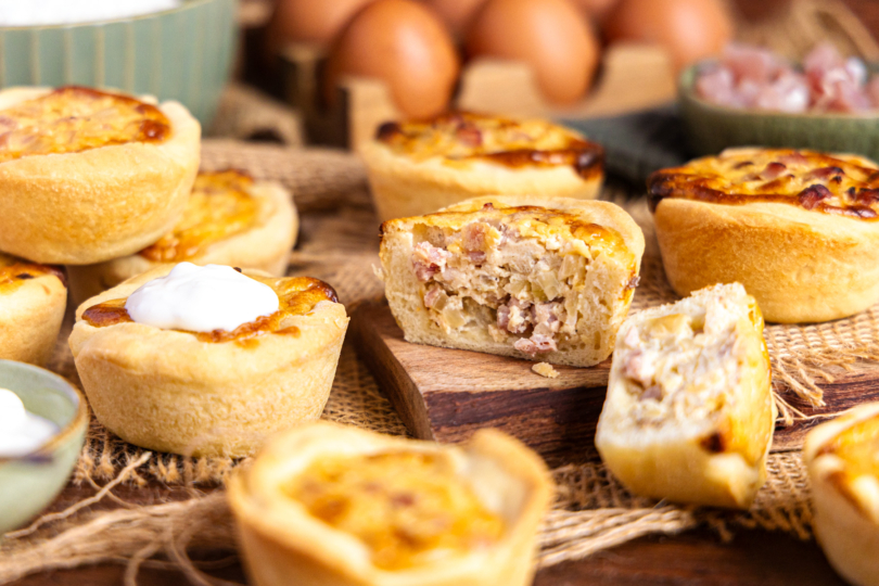 Zwiebelkuchen-Muffins