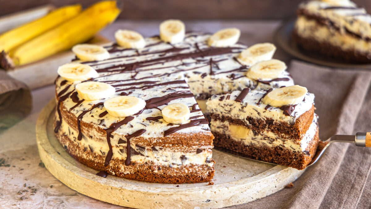 Bananensplit-Torte: Banana Split als Torte