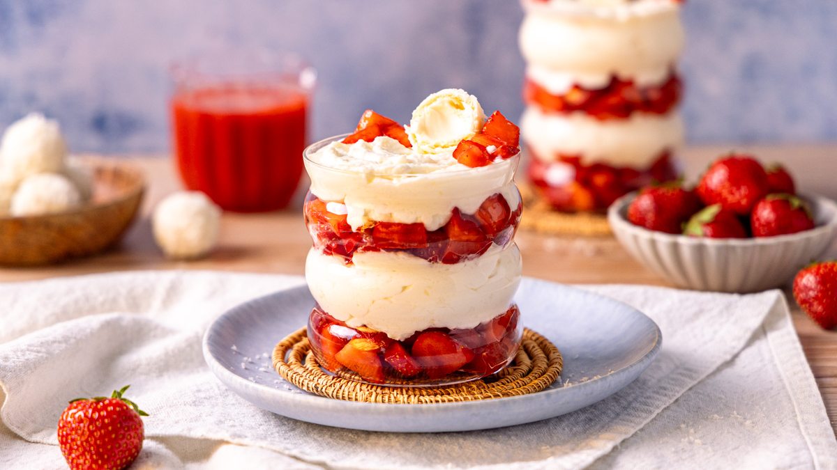 Erdbeer-Kokos-Dessert