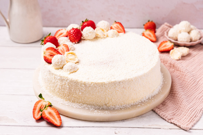 Erdbeer Raffaello Torte
