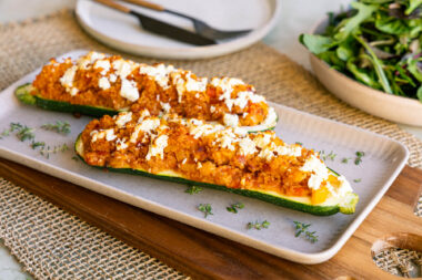 Gefüllte Zucchini mit Bulgur